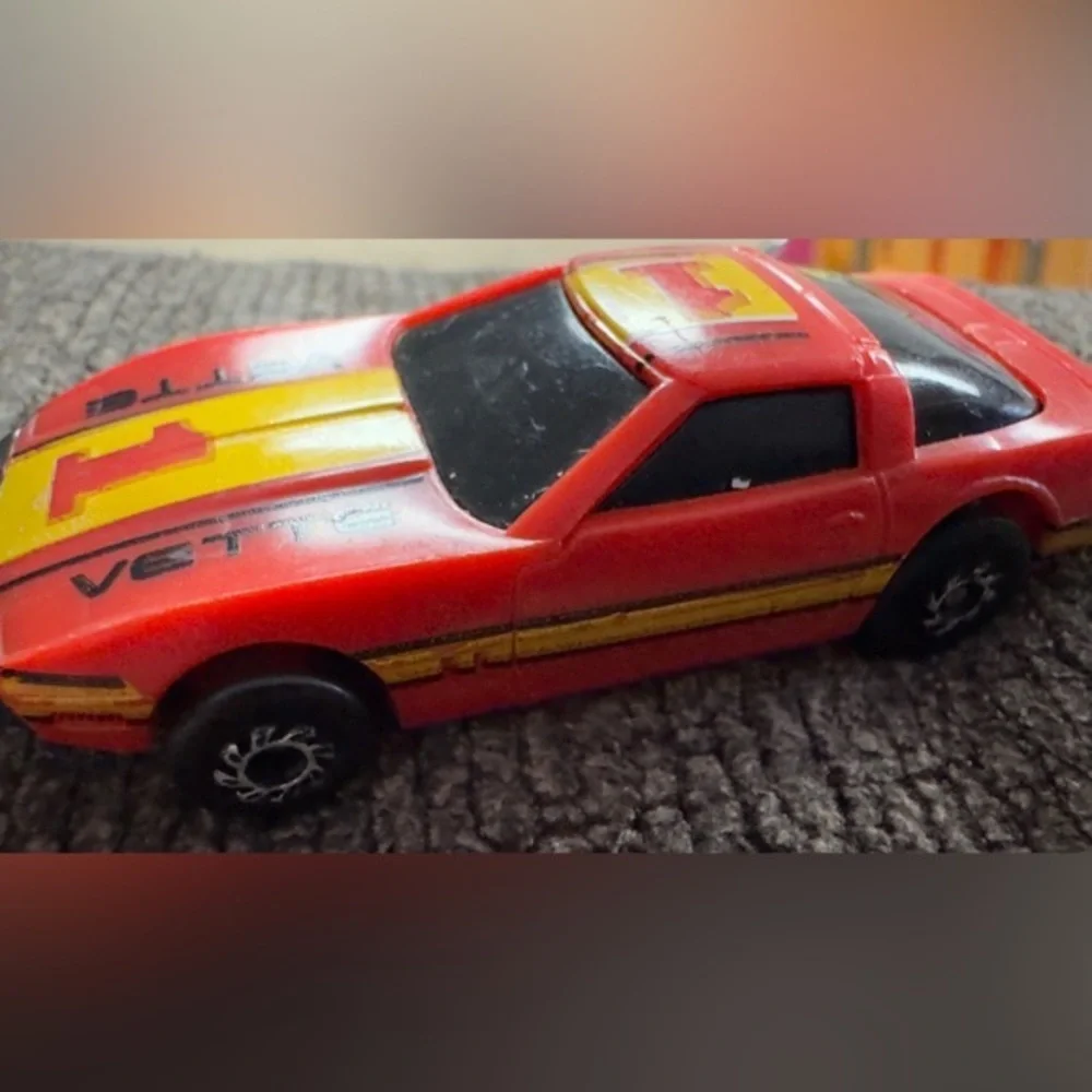 Vintage‎ Hong Kong Vette 1 Toy Car Red & Yellow